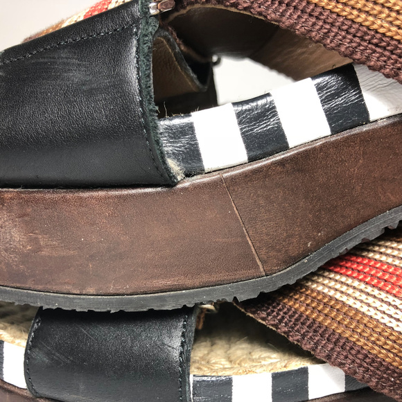 SOLD! Marni Women Leather Raffia Sandals - Picture 5 of 8